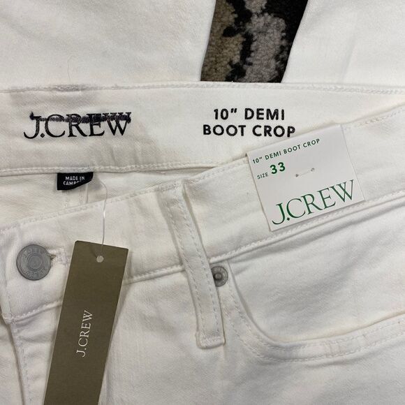 J. Crew 10" demi-boot crop jean in white wash - Picture 6 of 7